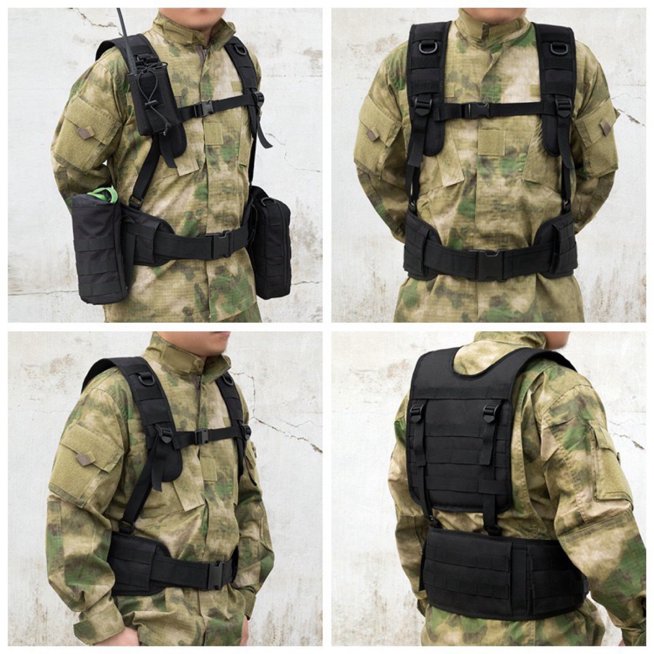 Edc Concealed Carry Belt - Molle Tactische Gewatteerde Vestriem Set Afneembaar