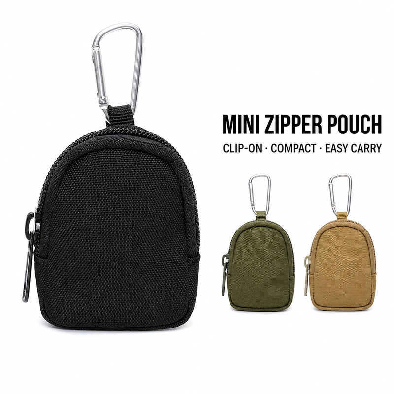 Mini sleutel- en muntentas met - Edc Carry Coins recensie en prijs