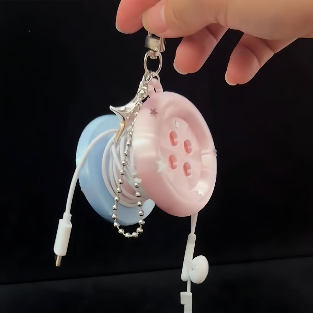 Kabelorganizer met knop, oorte - Cable Winder Keychain recensie en prijs