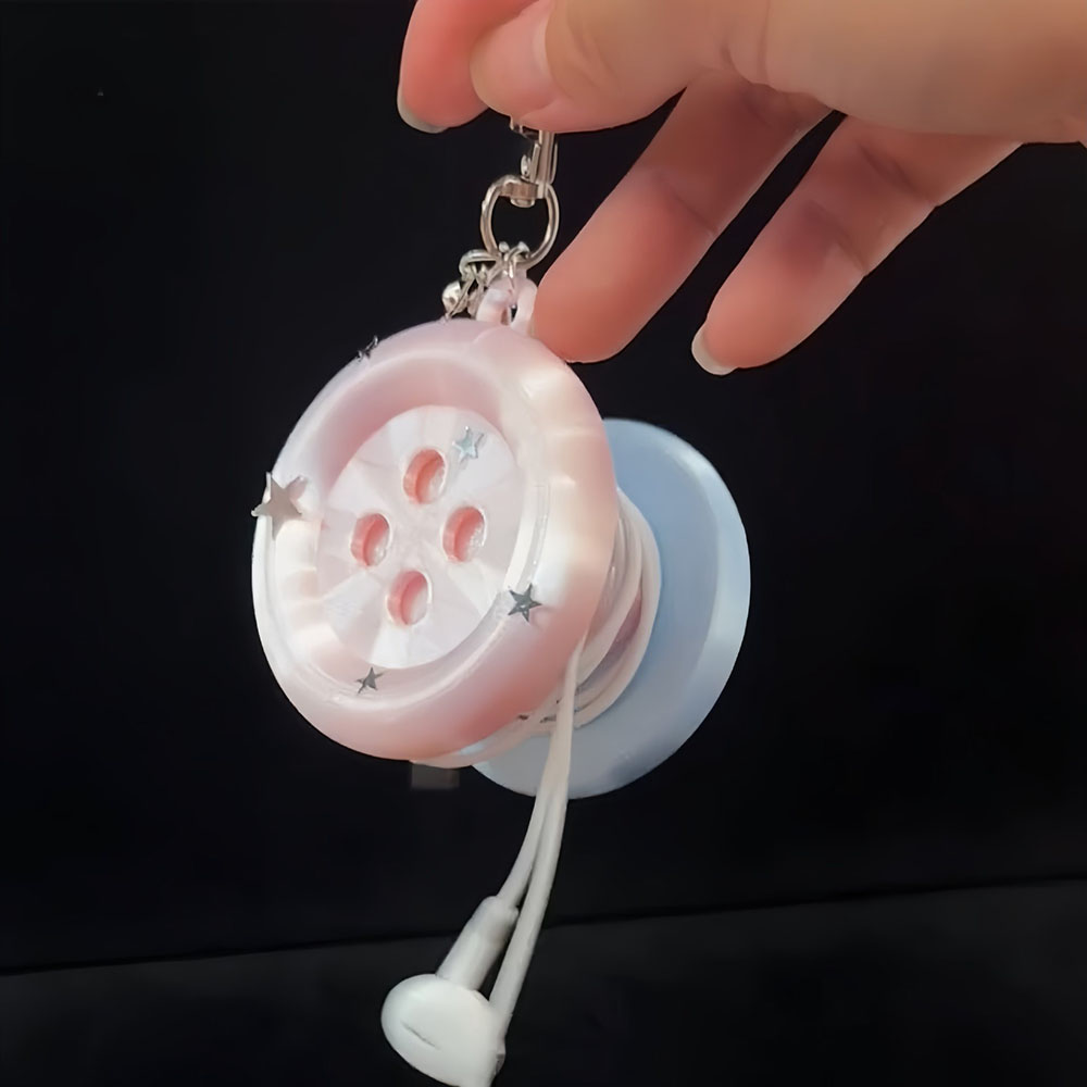 Kabelorganizer met knop, oorte - Cable Winder Keychain recensie en prijs